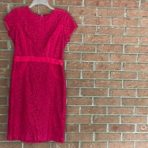Fuchsia lace dress